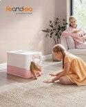 KUWETA DLA KOTA z pokrywą duża pastelowy róż