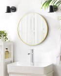Lustro Songmics ścienne koło rama metal 61 x 61 mm
