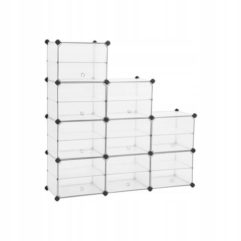 SZAFKA NA BUTY MODUŁOWY ORGANIZER 123 x 93 x 31 cm BIAŁY PRZEZROCZYSTY SZAFKA NA BUTY MODUŁOWY ORGANIZER 123 x 93 x 31 cm BIAŁY PRZEZROCZYSTY