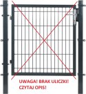 Słupek ogrodzeniowe do furtki 2 sztuki Songmics 6 x 145 cm ocynk antracyt