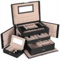 Szkatułka organizer pudełko na biżuterię Songmics 17x26x18 cm czarna