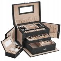 Szkatułka organizer pudełko na biżuterię Songmics 17x26x18 cm czarna