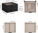 Szkatułka organizer pudełko na biżuterię Songmics 17x26x18 cm czarna