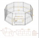 Kojec wybieg dla zwierząt psa królika metal Yaheetech 52 x 52 x 61 cm