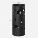 PARASOLNIK Stojak na parasole metal Songmics czarny