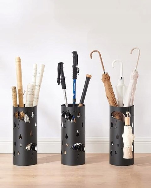 PARASOLNIK Stojak na parasole metal Songmics czarny PARASOLNIK Stojak na parasole metal Songmics czarny