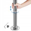 Rura do tańca POLE DANCE Drążek Yaheetech od 225 do 274,5 cm kolor srebrny