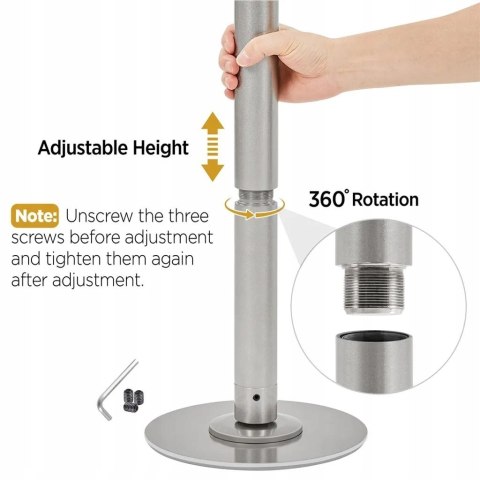 Rura do tańca POLE DANCE Drążek Yaheetech od 225 do 274,5 cm