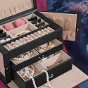 Szkatułka organizer pudełko na biżuterię Songmics 17x26x18 cm czarna