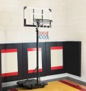 Zestaw do koszykówki KOSZ regulowany MOBILNY CZARNO BIAŁY 216-246 CM