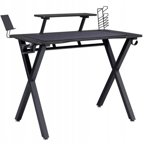 BIURKO GAMINGOWE YAHEETECH CZARNE 111 x 96 x 71 cm BIURKO GAMINGOWE YAHEETECH CZARNE 111 x 96 x 71 cm