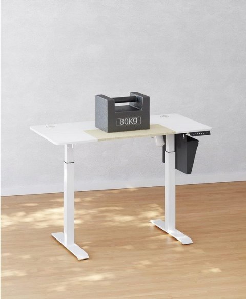 BIURKO Z ELEKTRYCZNĄ REGULACJĄ WYSOKOŚCI Songmics 140x60x120cm biały/beż BIURKO Z ELEKTRYCZNĄ REGULACJĄ WYSOKOŚCI Songmics 140x60x120cm biały/beż