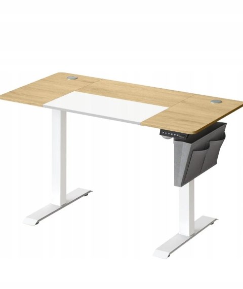 BIURKO Z ELEKTRYCZNĄ REGULACJĄ WYSOKOŚCI Songmics 140x60x120cm biały/beż BIURKO Z ELEKTRYCZNĄ REGULACJĄ WYSOKOŚCI Songmics 140x60x120cm biały/beż