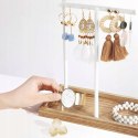 Stojak ORGANIZER na biżuterię vintage brązowo-biały
