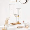 Stojak ORGANIZER na biżuterię vintage brązowo-biały