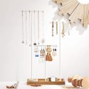 Stojak ORGANIZER na biżuterię vintage brązowo-biały