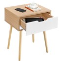 Stolik nocny kawowy boczny Loft do salonu sypialni 48,5x41x57,5 JASNY BRĄZ