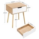 Stolik nocny kawowy boczny Loft do salonu sypialni 48,5x41x57,5 JASNY BRĄZ