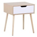 Stolik nocny kawowy boczny Loft do salonu sypialni 48,5x41x57,5 JASNY BRĄZ