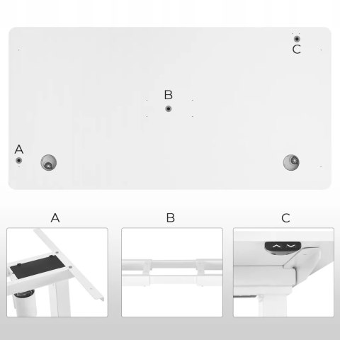 BLAT PROSTOKĄTNY Songmics 120 x 60 x 1,8 cm biały BLAT PROSTOKĄTNY Songmics 120 x 60 x 1,8 cm biały