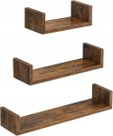 PŁYWAJĄCE PÓŁKI komplet 3 szt. LOFT vintage brąz
