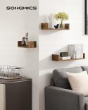 PŁYWAJĄCE PÓŁKI komplet 3 szt. LOFT vintage brąz