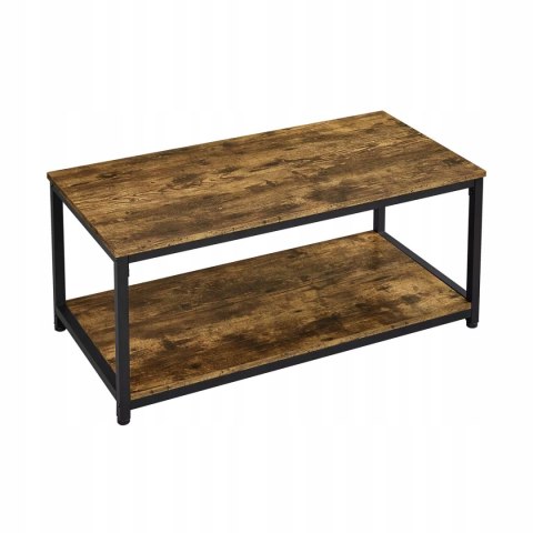 STOLIK KAWOWY Ława prostokątny 100x50x45cm INDUSTRIALNY RUSTYKALNY brąz STOLIK KAWOWY Ława prostokątny 100x50x45cm INDUSTRIALNY RUSTYKALNY brąz