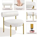 STYLOWE KRZESŁO do salonu, krzesło relaksacyjne Yaheetech białe