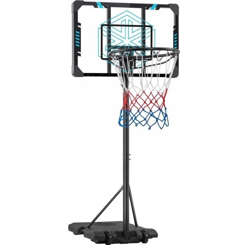 Zestaw do koszykówki kosz wolnostojący od 182 cm do 213 cm czarny niebieski Zestaw do koszykówki kosz wolnostojący od 182 cm do 213 cm czarny niebieski