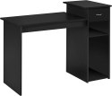 BIURKO KOMPUTEROWE prostokątne Yaheetech CZARNE 112 x 82 x 50 cm
