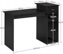 BIURKO KOMPUTEROWE prostokątne Yaheetech CZARNE 112 x 82 x 50 cm