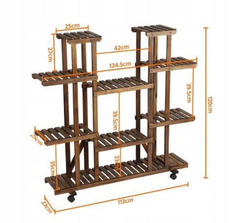 KWIETNIK 120 x 113 x 33 cm drewno yaheetech KWIETNIK 120 x 113 x 33 cm drewno yaheetech