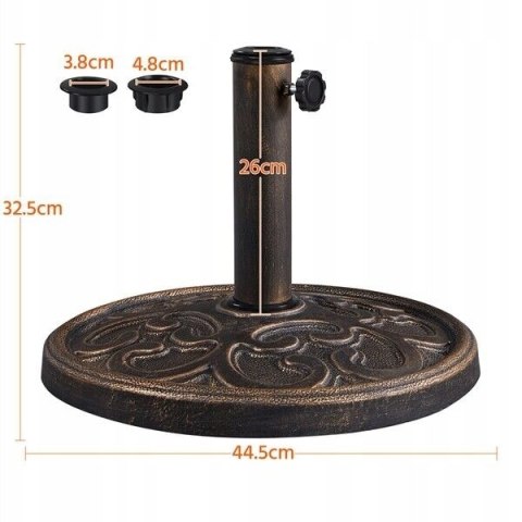 PODSTAWA STOJAK NA PARASOL Yaheetech 10kg 44,5 cm PODSTAWA STOJAK NA PARASOL Yaheetech 10kg 44,5 cm