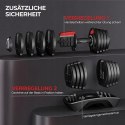 ZESTAW HANTLI Yaheetech Regulowane hantle 12 w 1, od 1,5 kg do 18 kg