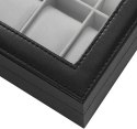 Pudełko na zegarki SONGMICS 25,5x20x8 cm czarne