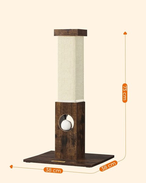 SŁUPEK DO DRAPANIA, drapak dla kota 73 cm z zabawką SŁUPEK DO DRAPANIA, drapak dla kota 73 cm z zabawką