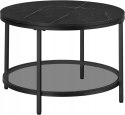 STOLIK KAWOWY Songmics Vasagle okrągły 65 x 65 x 46cm czarny
