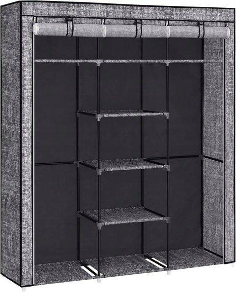 SZAFA MATERIAŁOWA składana songmics czarna szara biała SZAFA MATERIAŁOWA składana songmics czarna szara biała
