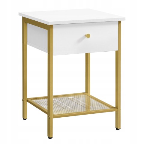 SZAFKA NOCNA stolik z szufladą biało złota GLAMOUR 55 cm SZAFKA NOCNA stolik z szufladą biało złota GLAMOUR 55 cm