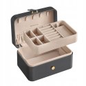 Szkatułka Na Biżuterię Podróżna SORTER ORGANIZER 2 Poziomy Szara