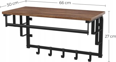 WIESZAK NA UBRANIA wiszący Songmics buk ciemny WIESZAK NA UBRANIA wiszący Songmics buk ciemny