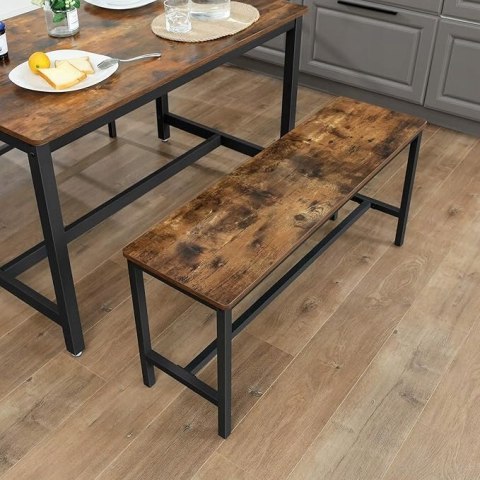 ZESTAW 2 industrialnych ławek kuchennych songmics rustykalny brąz ZESTAW 2 industrialnych ławek kuchennych songmics rustykalny brąz
