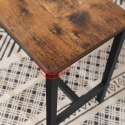 ZESTAW 2 industrialnych ławek kuchennych songmics rustykalny brąz
