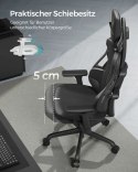 KRZESŁO GAMINGOWE Zaawansowane techn ergonomiczne z odchyleniem CZARNE