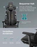 KRZESŁO GAMINGOWE Zaawansowane techn ergonomiczne z odchyleniem CZARNE