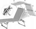 Leżak PLAŻOWY OGRODOWY aluminium szary Songmics 55 x 193 x 31 cm do 150 kg
