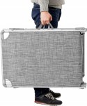 Leżak PLAŻOWY OGRODOWY aluminium szary Songmics 55 x 193 x 31 cm do 150 kg