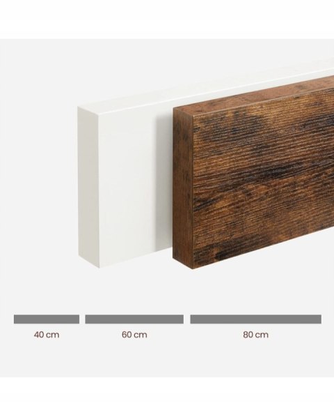 PÓŁKA ŚCIENNA WISZĄCA RUSTYKALNA VINTACE 60X20 CM PÓŁKA ŚCIENNA WISZĄCA RUSTYKALNA VINTACE 60X20 CM
