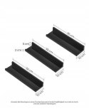 PÓŁKI ŚCIENNE ZESTAW 3 SZTUK PŁYWAJĄCE płyta MDF Songmics 38 x 10 cm czarny