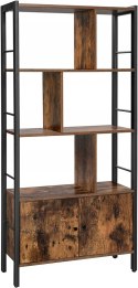 REGAŁ SZAFKA na książki LOFT dąb rustykalny vintage 74x154,5x30 cm